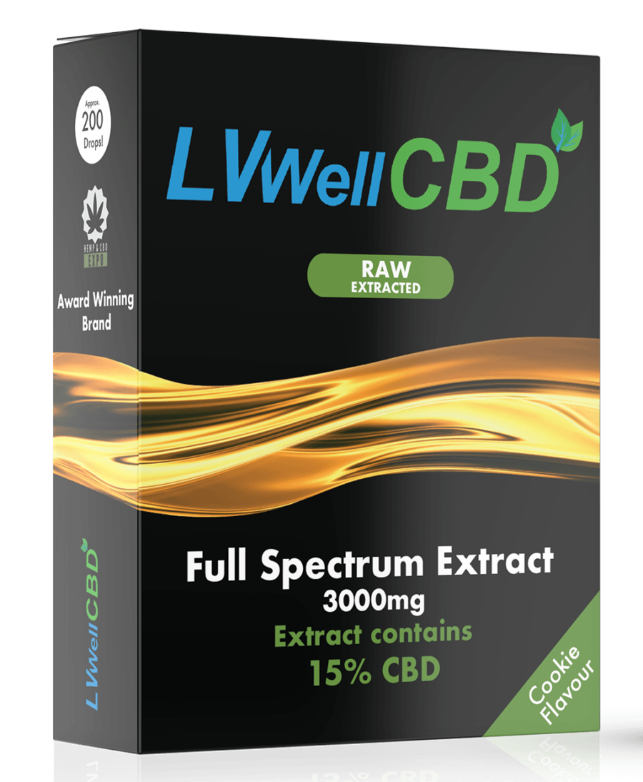 LVWell CBD Raw Full Spectrum 3000mg CBD Oil 10ml Full Spectrum CBD Oil - XMANIA Ireland 3