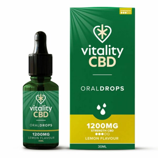 Vitality CBD Oil Drops – Lemon Flavour 1200mg 30ml Isolate CBD Oil - XMANIA Ireland