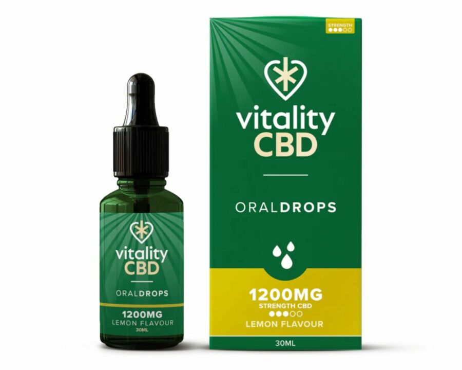 Vitality CBD Oil Drops – Lemon Flavour 1200mg 30ml Isolate CBD Oil - XMANIA Ireland