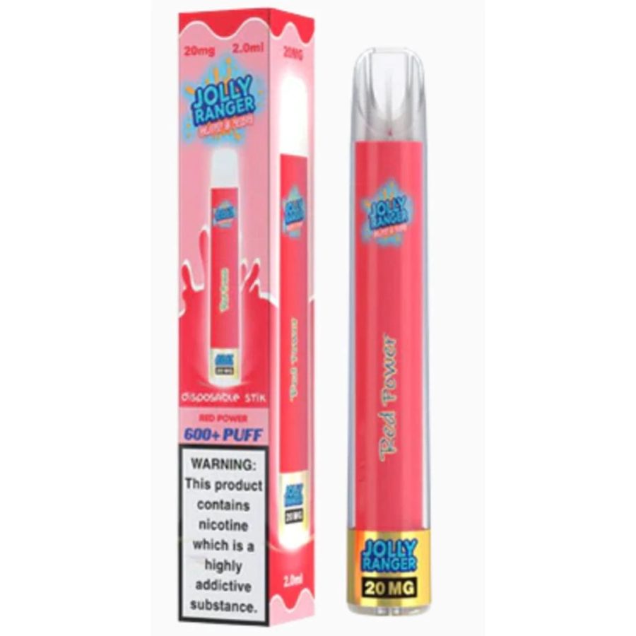 RED POWER Jolly Ranger Disposable Vape Pens Glow & Vape – 20mg DISPOSABLE VAPE BARS - XMANIA Ireland