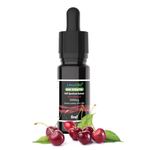 LVWell CBD 5000mg Raw Cherry Oral Drops – 10ml Full Spectrum CBD Oil - XMANIA Ireland