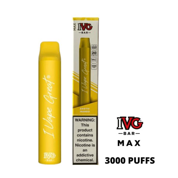 IVG Bar Max 3000 – Exotic Mango (Disposable Pod Kit) 20MG IVG BAR - XMANIA Ireland