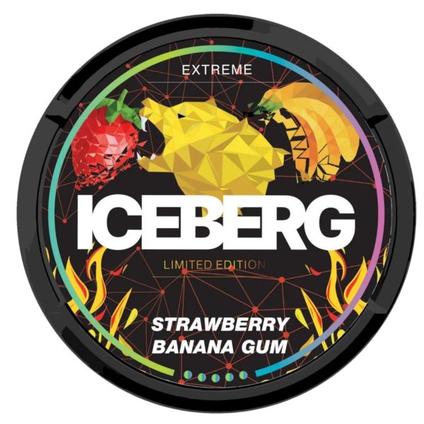 Iceberg Strawberry Banana Gum SNUS/NICOTINE POUCHES - XMANIA Ireland