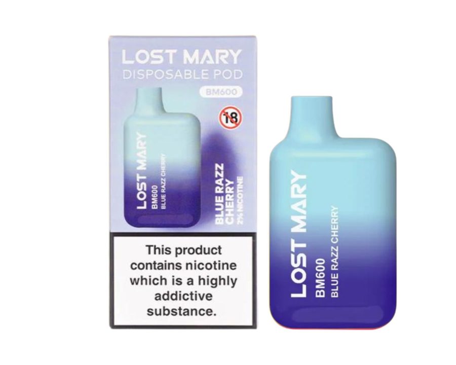 Lost Mary BM600 – Blue Razz Cherry (Disposable Pod Kit) 20MG DISPOSABLE VAPE BARS - XMANIA Ireland 2