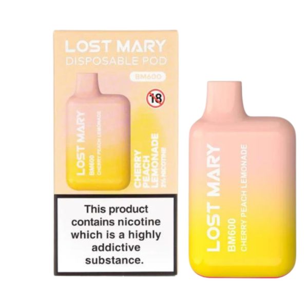 Lost Mary BM600 – Cherry Peach Lemonade (Disposable Pod Kit) 20MG DISPOSABLE VAPE BARS - XMANIA Ireland