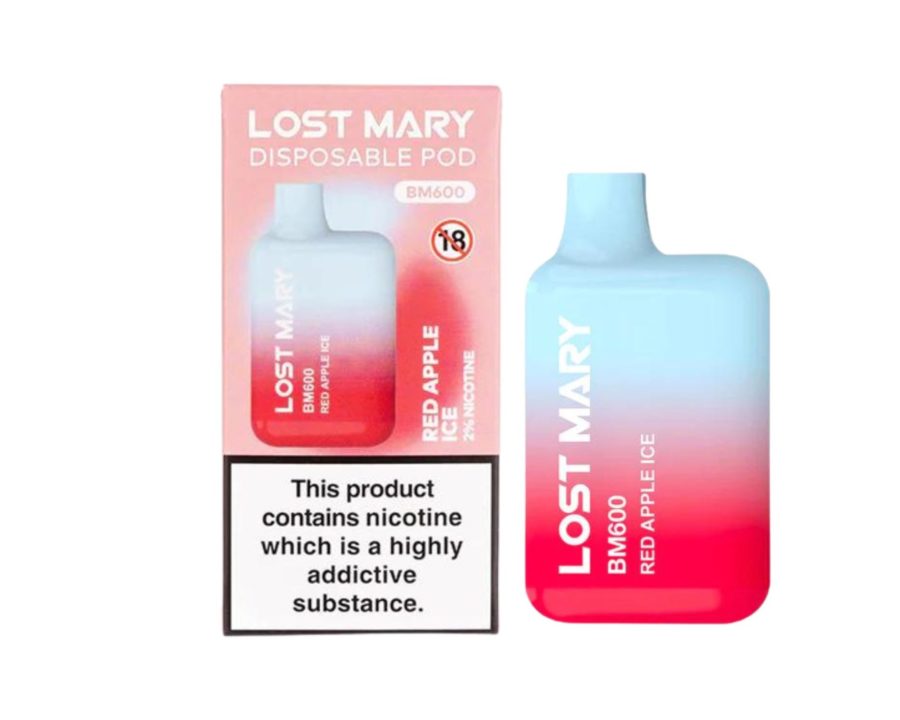 Lost Mary BM600 – Red Apple Ice (Disposable Pod Kit) 20MG DISPOSABLE VAPE BARS - XMANIA Ireland 5