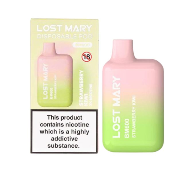 Lost Mary BM600 – Strawberry Kiwi (Disposable Pod Kit) 20MG DISPOSABLE VAPE BARS - XMANIA Ireland 7