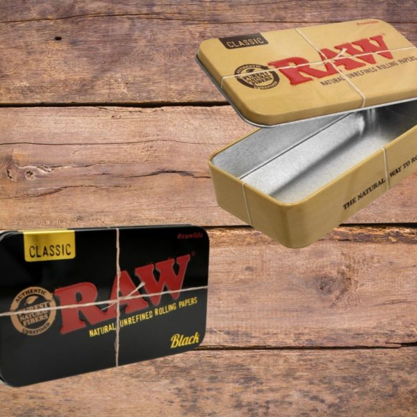RAW 110mm Kingsize Rolling Paper Pack Holder Tin 420 SUPPLIES - XMANIA Ireland
