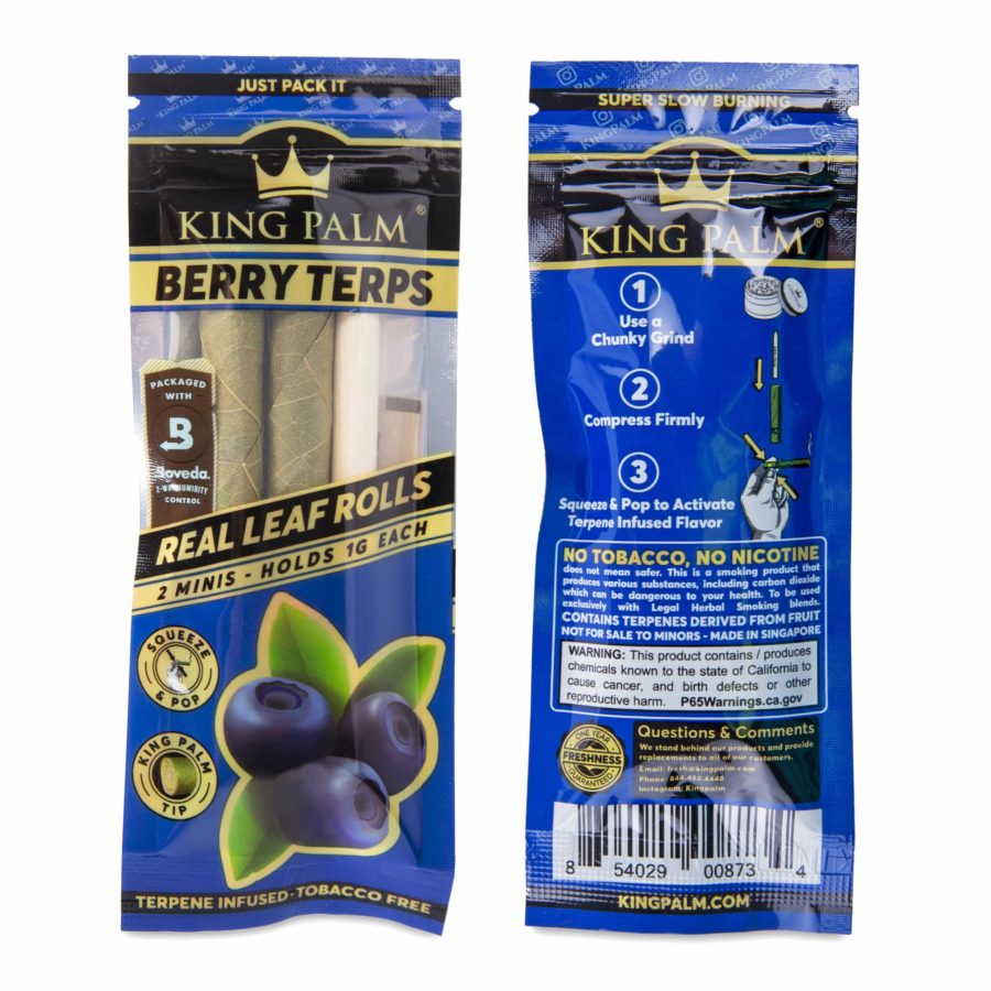 King Palm Mini Leaf Rolls 2 – Berry Terps 420 SUPPLIES - XMANIA Ireland 3
