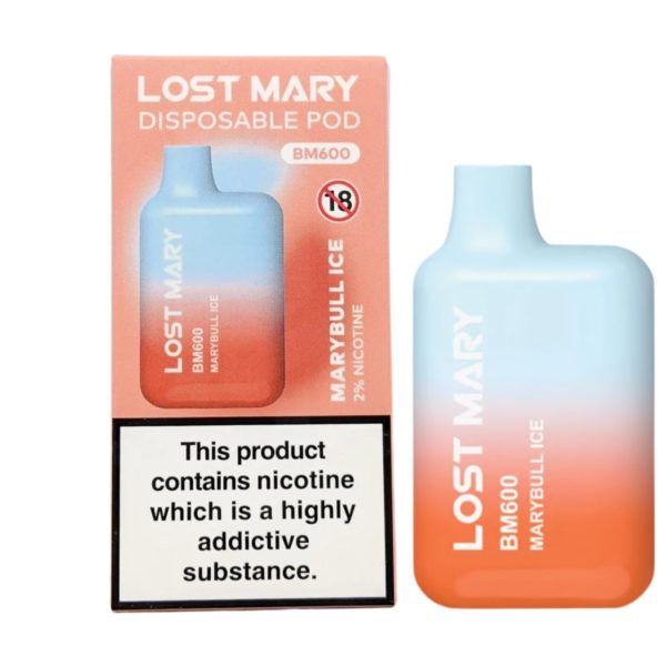 Lost Mary BM600 – Cherry Ice (Disposable Pod Kit) 20MG DISPOSABLE VAPE BARS - XMANIA Ireland 10