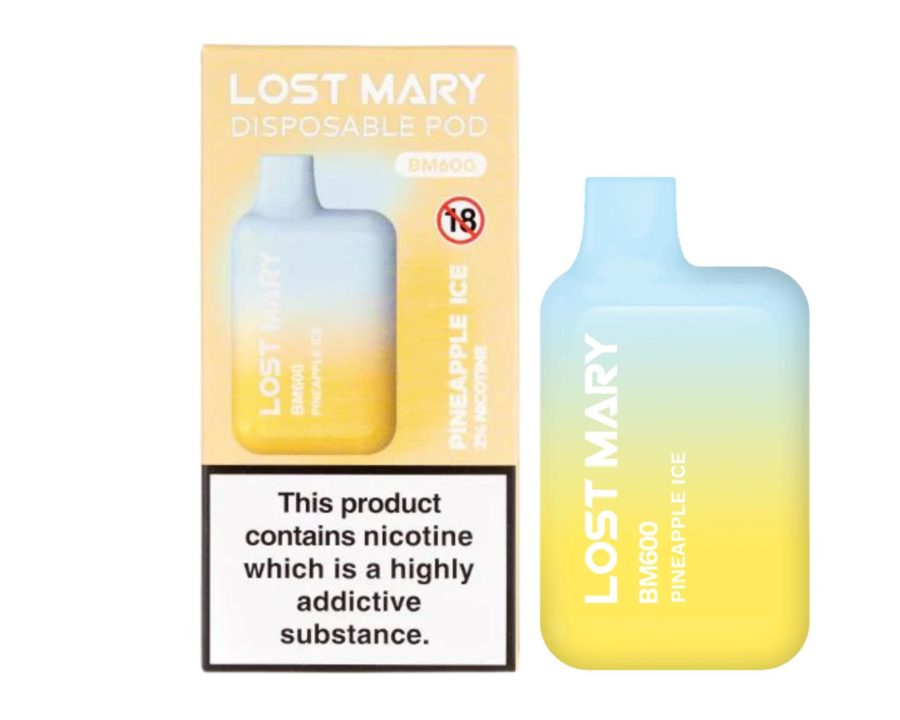 Lost Mary BM600 – Pineapple Ice (Disposable Pod Kit) 20MG DISPOSABLE VAPE BARS - XMANIA Ireland 2