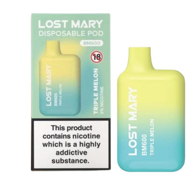 Lost Mary BM600 – Triple Melon (Disposable Pod Kit) 20MG DISPOSABLE VAPE BARS - XMANIA Ireland