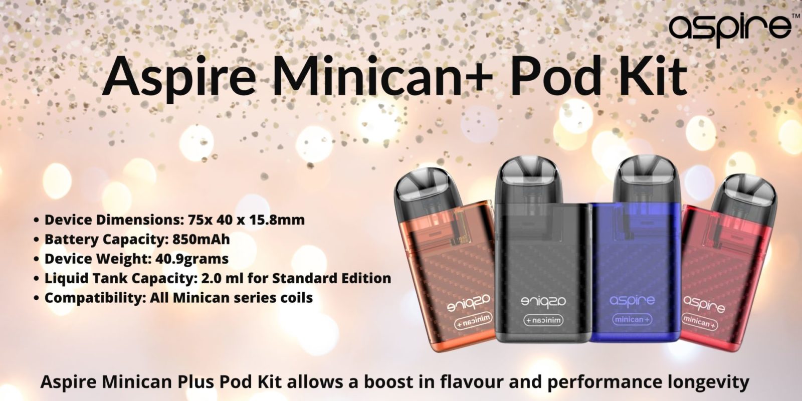 Aspire Minican+ Pod Kit VAPING - XMANIA Ireland 13