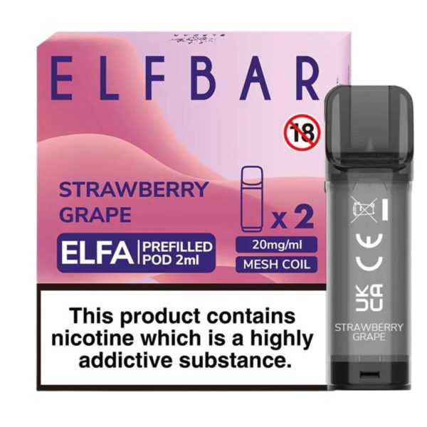 ELFA Replacement Prefilled Pods – Strawberry Grape VAPING - XMANIA Ireland