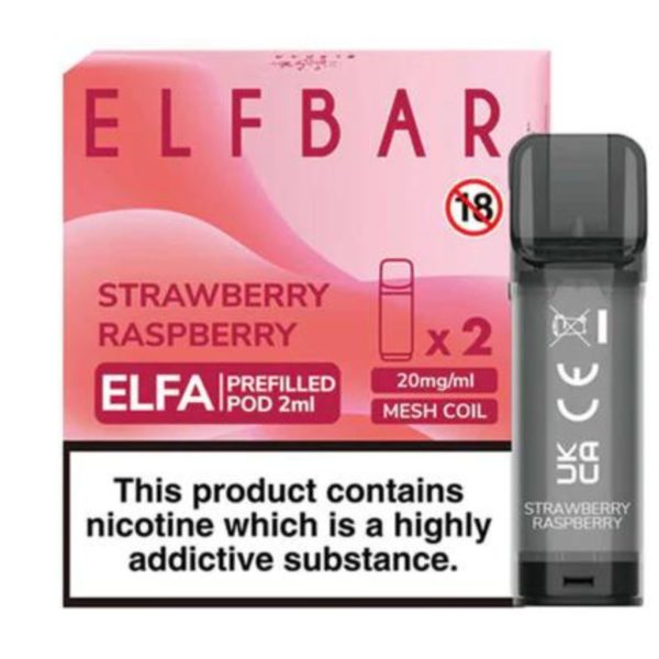 ELFA Replacement Prefilled Pods – Strawberry Raspberry VAPING - XMANIA Ireland