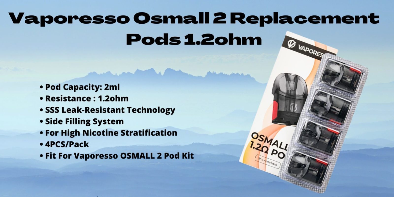 Vaporesso Osmall 2 Replacement Pods 1.2ohm VAPING - XMANIA Ireland 11