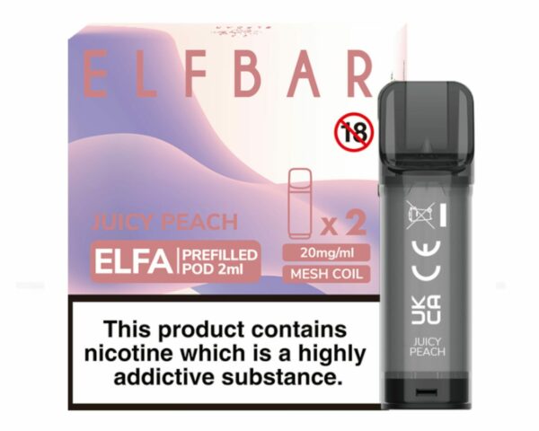 ELFA Replacement Prefilled Pods - Juicy Peach Flavour