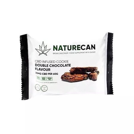 naturecan cbd infused double chocolate chip cookie