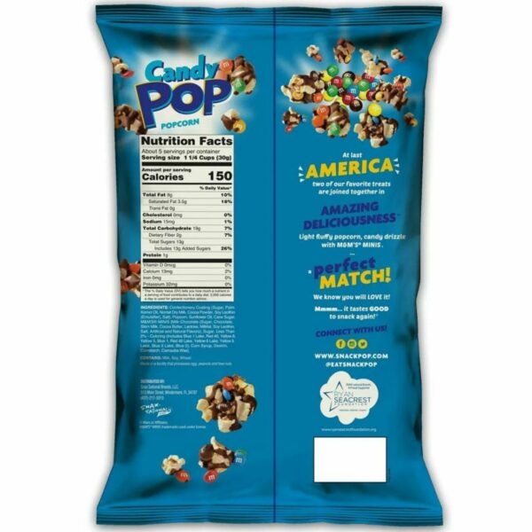 Candy Pop M&M Popcorn 148G AMERICAN SNACKS - XMANIA Ireland 3