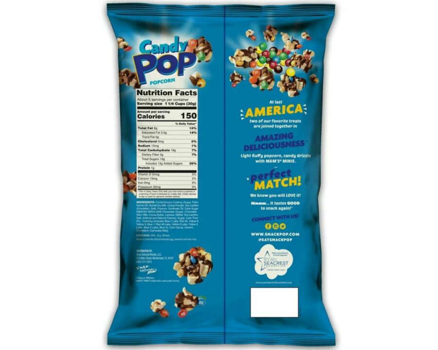 Candy Pop M&M Popcorn 148G AMERICAN SNACKS - XMANIA Ireland 2