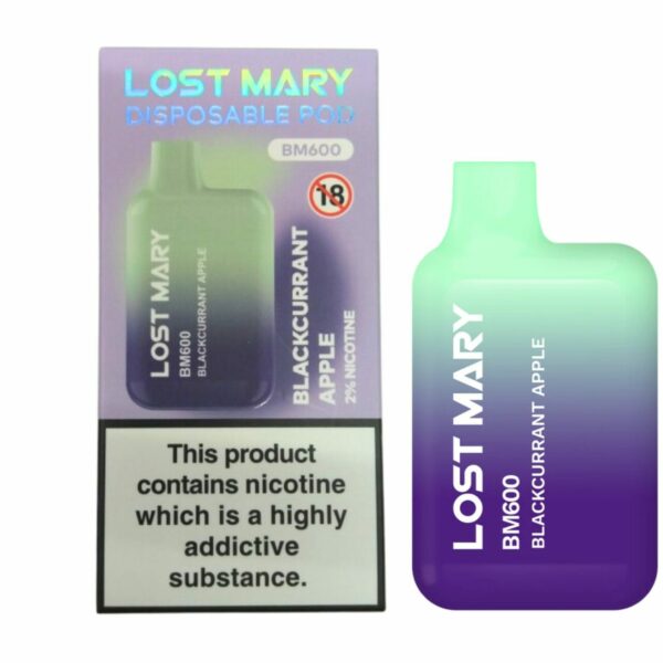 Lost Mary BM600 – Blackcurrant Apple (Disposable Pod Kit) 20MG DISPOSABLE VAPE BARS - XMANIA Ireland 11
