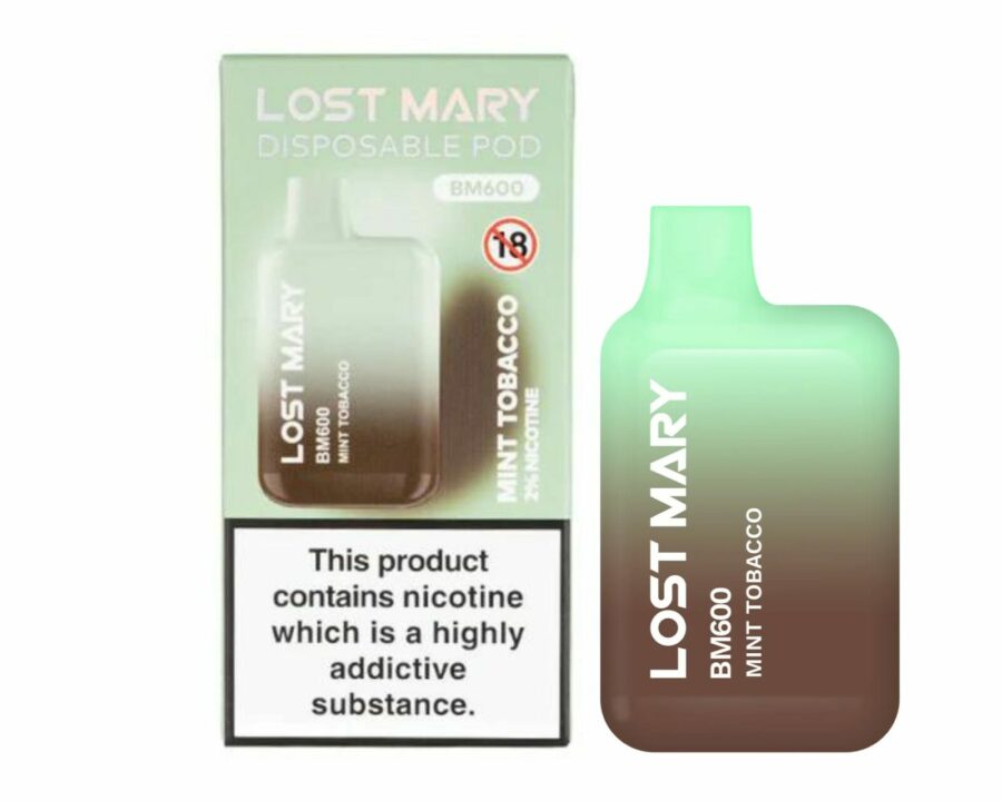 Lost Mary BM600 – Mint Tobacco (Disposable Pod Kit) 20MG DISPOSABLE VAPE BARS - XMANIA Ireland