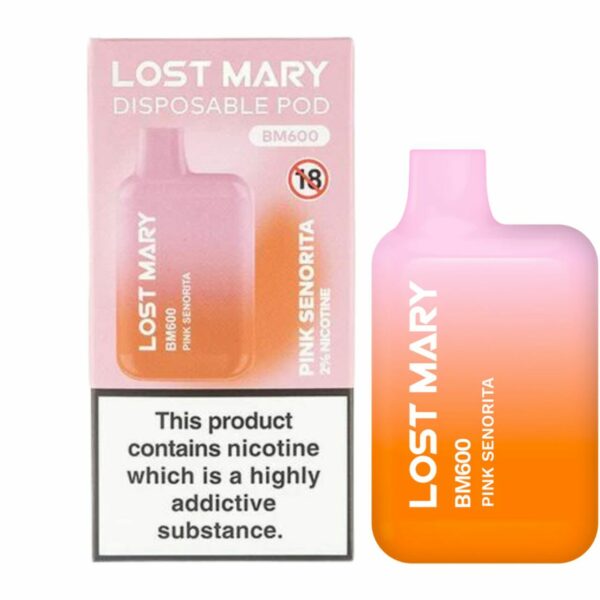 Lost Mary BM600 – Pink Senorita (Disposable Pod Kit) 20MG DISPOSABLE VAPE BARS - XMANIA Ireland
