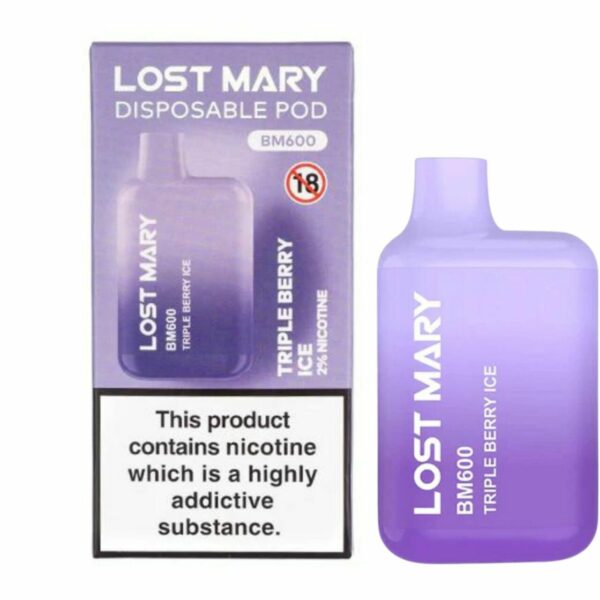 Lost Mary BM600 – Triple Berry Ice (Disposable Pod Kit) 20MG DISPOSABLE VAPE BARS - XMANIA Ireland