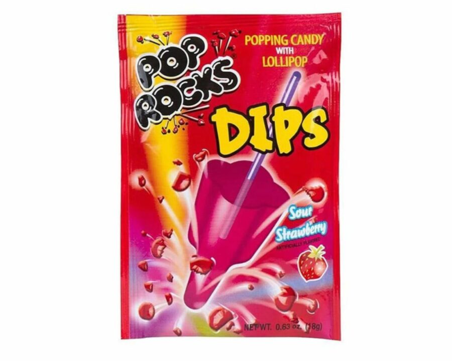 Pop Rocks Dips Sour Strawberry 18G AMERICAN SNACKS - XMANIA Ireland 3