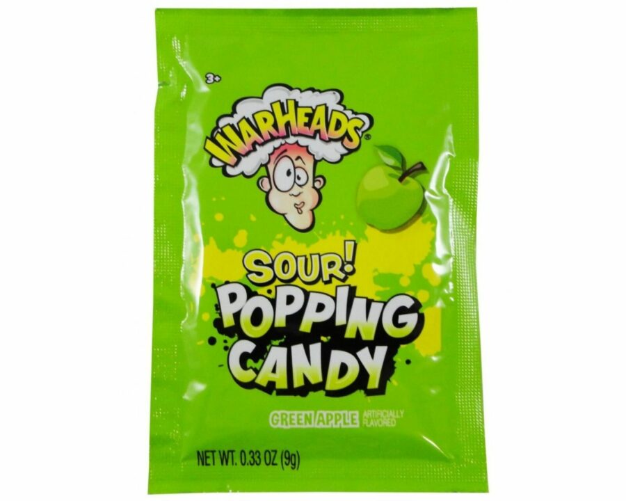 Warheads Sour Popping Candy Green Apple 9G AMERICAN SNACKS - XMANIA Ireland