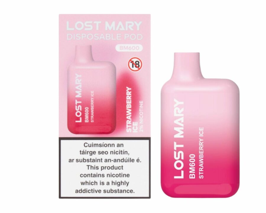 Lost Mary BM600 – Strawberry Ice (Disposable Pod Kit) 20MG DISPOSABLE VAPE BARS - XMANIA Ireland 2