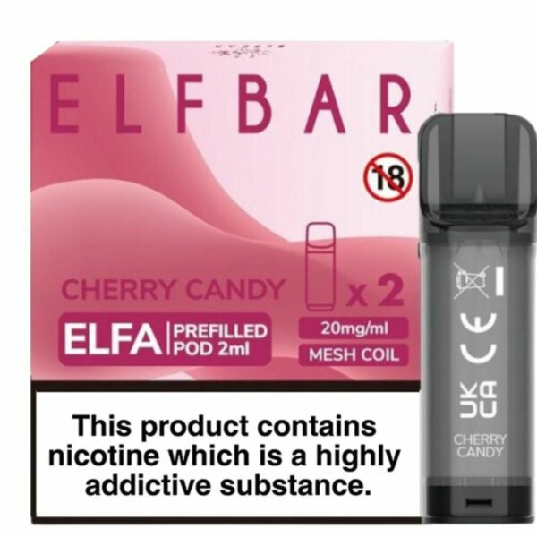 ELFA Replacement Prefilled Pods – Cherry Candy VAPING - XMANIA Ireland