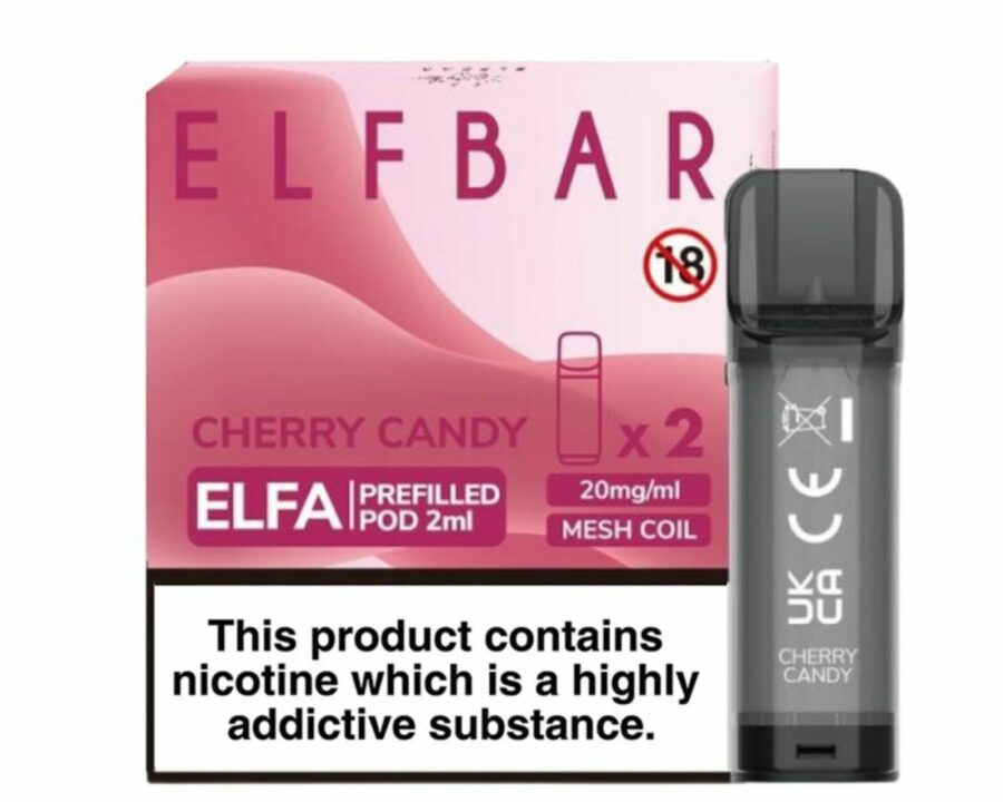 ELFA Replacement Prefilled Pods – Cherry Candy VAPING - XMANIA Ireland 2