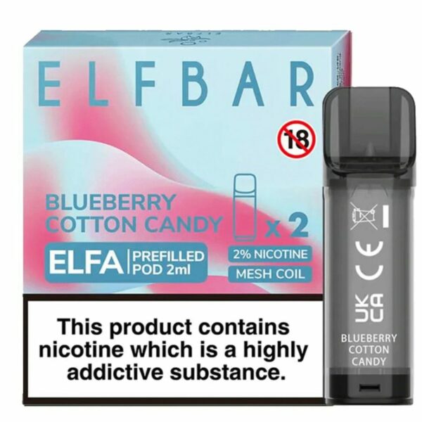 ELFA Replacement Prefilled Pods – Blueberry Cotton Candy VAPING - XMANIA Ireland