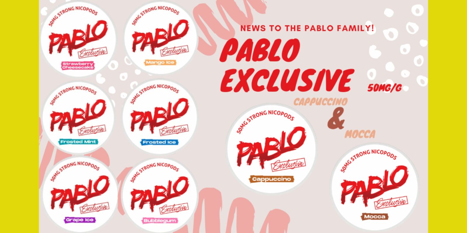 Pablo Exclusive Strawberry Lyche SNUS/NICOTINE POUCHES - XMANIA Ireland 10