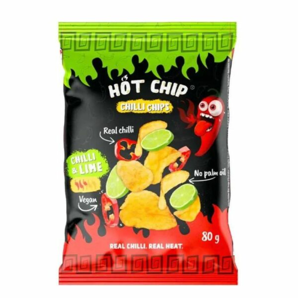 Hot Chip Potato Chips Chilli and Lime 80G AMERICAN SNACKS - XMANIA Ireland