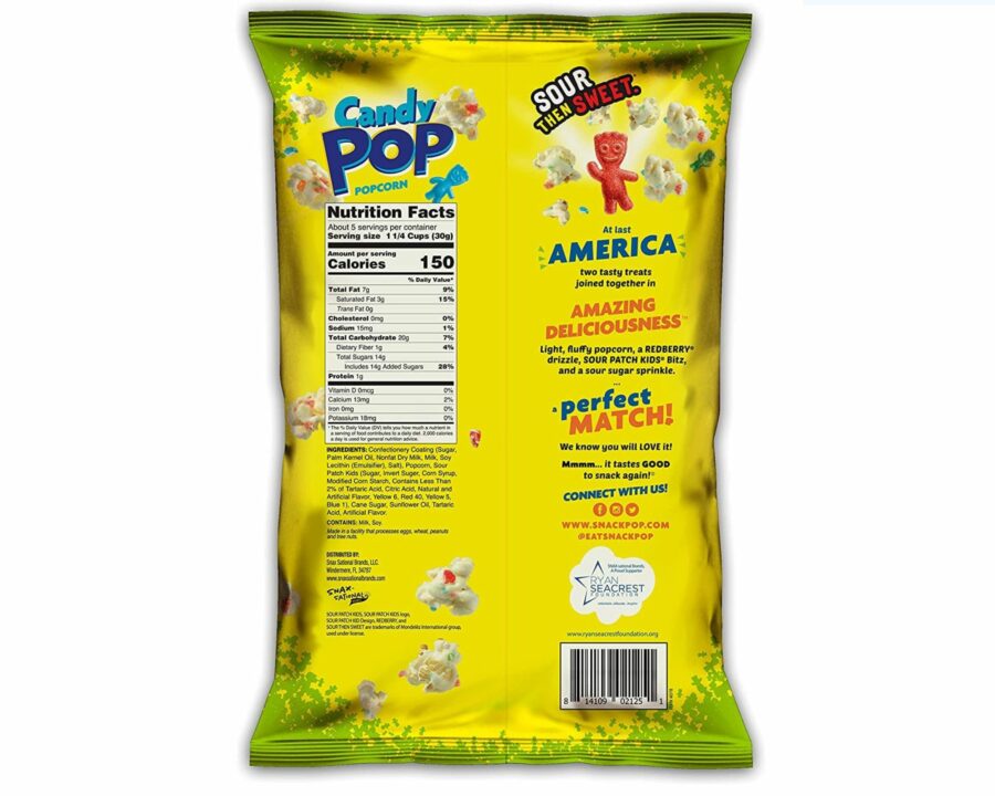Candy Pop Sour Patch Popcorn 148G AMERICAN SNACKS - XMANIA Ireland 3
