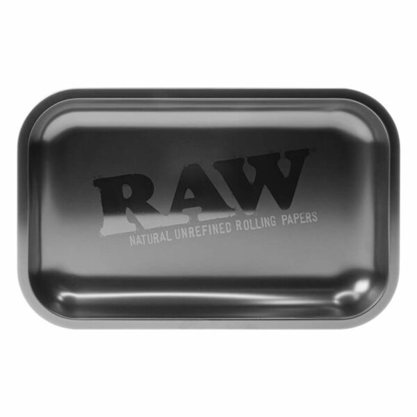 RAW All Black Medium Metal Rolling Tray 420 SUPPLIES - XMANIA Ireland