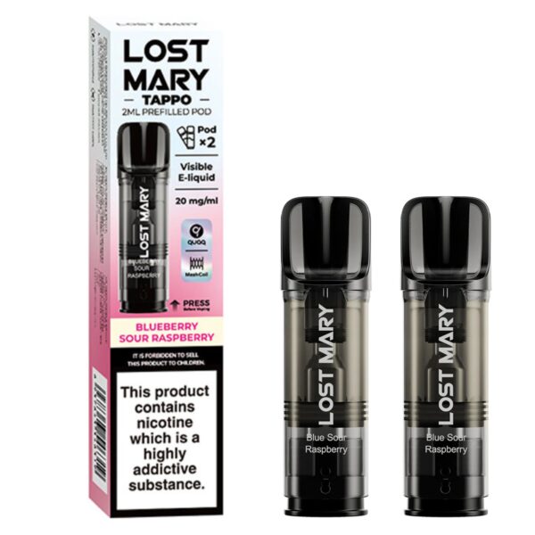 LOST MARY TAPPO – Blueberry Sour Raspberry (Replacement Prefilled Pods) VAPING - XMANIA Ireland