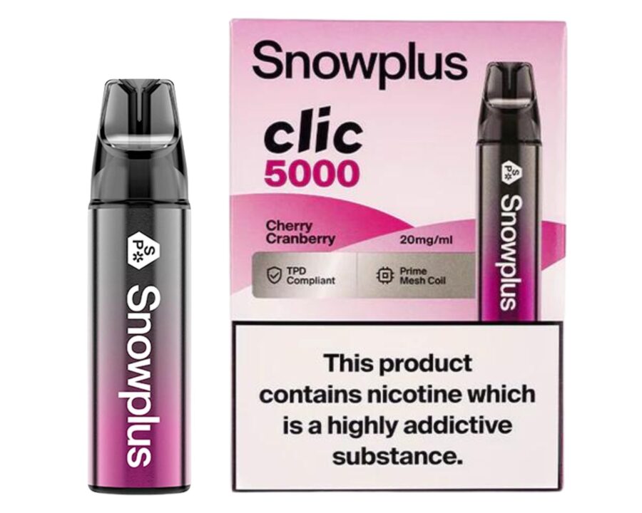 Snowplus Clic 5000 – Cherry Cranberry (Disposable Pod Kit) 20MG DISPOSABLE VAPE BARS - XMANIA Ireland 2