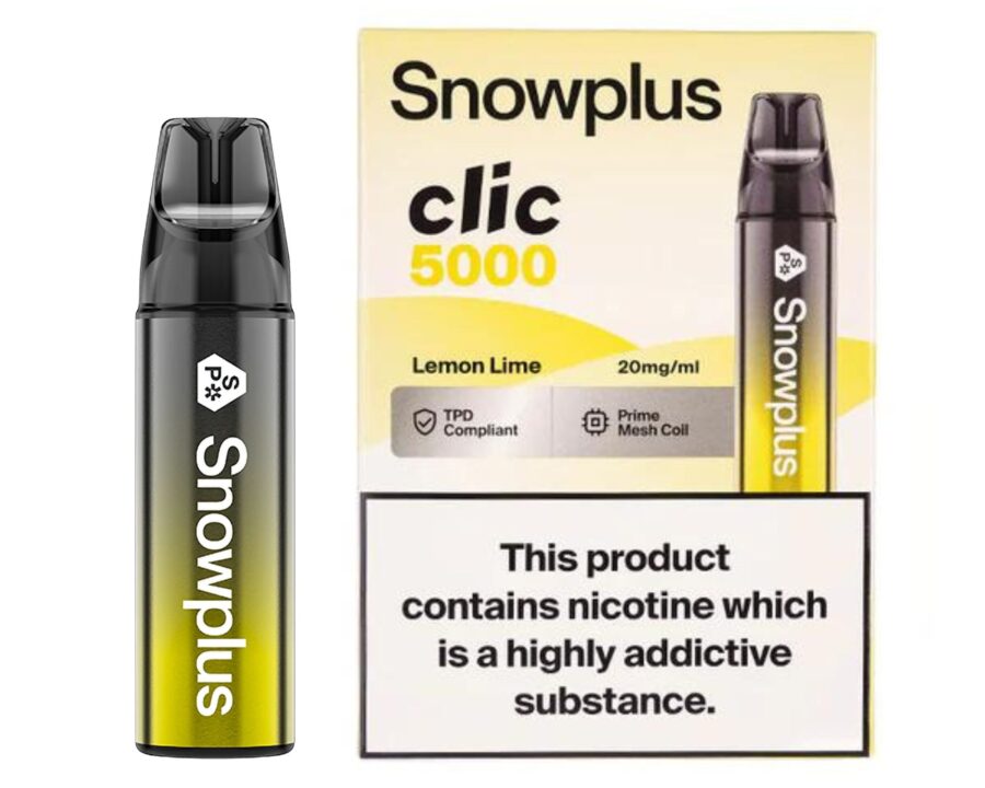 Snowplus Clic 5000 – Lemon Lime (Disposable Pod Kit) 20MG DISPOSABLE VAPE BARS - XMANIA Ireland 2