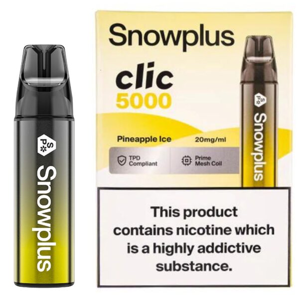 Snowplus Clic 5000 – Strawberry Kiwi (Disposable Pod Kit) 20MG DISPOSABLE VAPE BARS - XMANIA Ireland 13