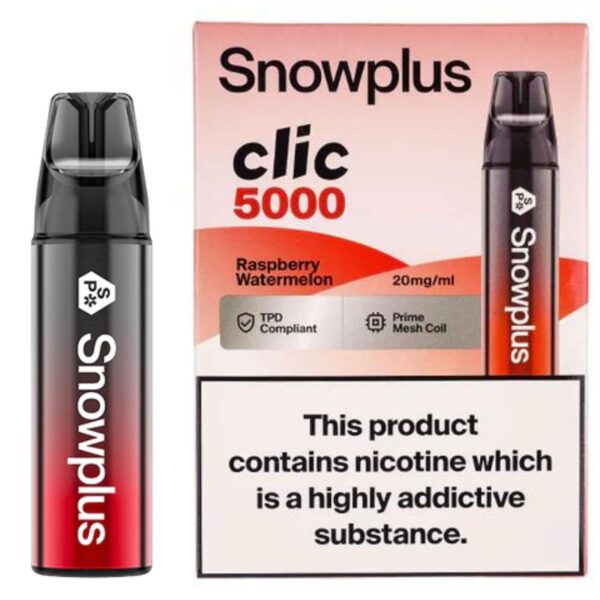Snowplus Clic 5000 – Strawberry Kiwi (Disposable Pod Kit) 20MG DISPOSABLE VAPE BARS - XMANIA Ireland 12