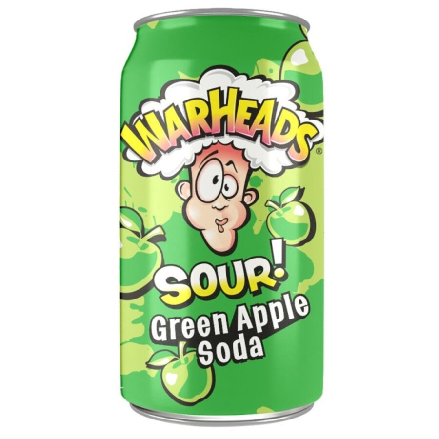 Warheads Sour Green Apple Soda 355ML AMERICAN SNACKS - XMANIA Ireland 2
