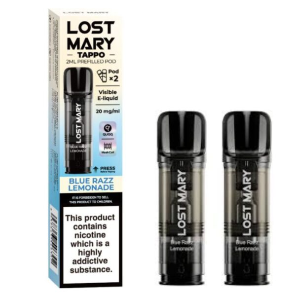 LOST MARY TAPPO – Blue Razz Lemonade (Replacement Prefilled Pods) VAPING - XMANIA Ireland