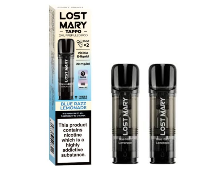 LOST MARY TAPPO – Blue Razz Lemonade (Replacement Prefilled Pods) VAPING - XMANIA Ireland 2