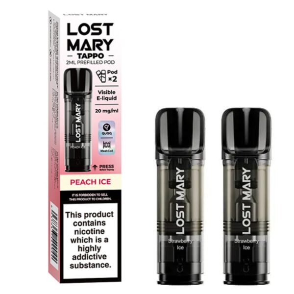 LOST MARY TAPPO – Peach Ice (Replacement Prefilled Pods) VAPING - XMANIA Ireland