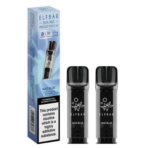 ELFA PRO Replacement Prefilled Pods – Mad Blue VAPING - XMANIA Ireland 2