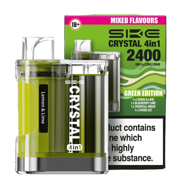 Green Edition – Crystal Bar 4in1 (Disposable Vape Bar) DISPOSABLE VAPE BARS - XMANIA Ireland