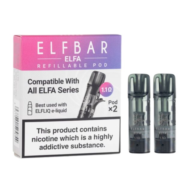 ELFBAR ELFA REFILLABLE EMPTY PODS (2 PACK) VAPING - XMANIA Ireland 11